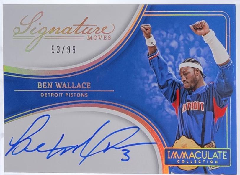 Ben Wallace #10 Basketball Cards 2023 Panini Immaculate Signature Moves