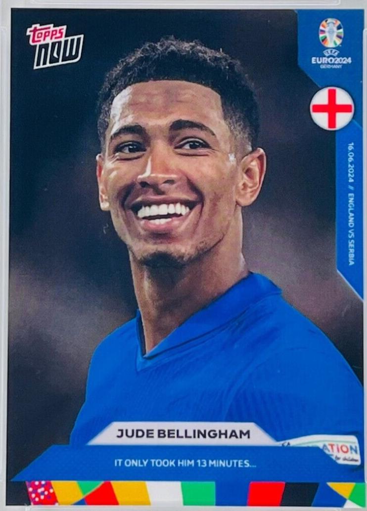 Jude Bellingham #10 2024 Topps Now UEFA Euro
