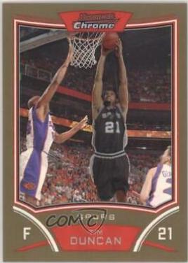 Tim Duncan #21 Basketball Cards 2008 Bowman Chrome