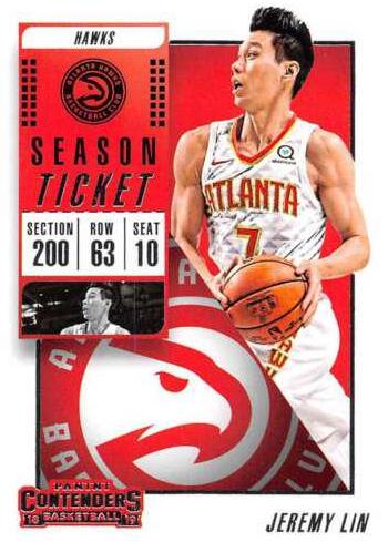 Jeremy Lin #2 Basketball Cards 2018 Panini Contenders
