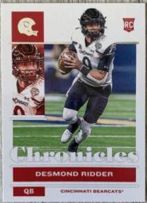 Desmond Ridder #15 Football Cards 2022 Panini Chronicles Draft Picks