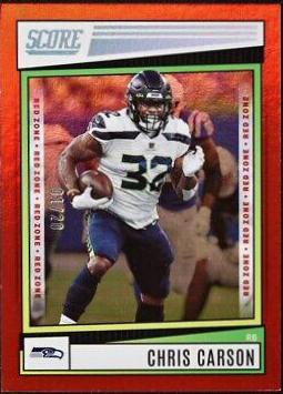 Chris Carson [Red Zone] #175 Prices | 2022 Panini Score | Football Cards