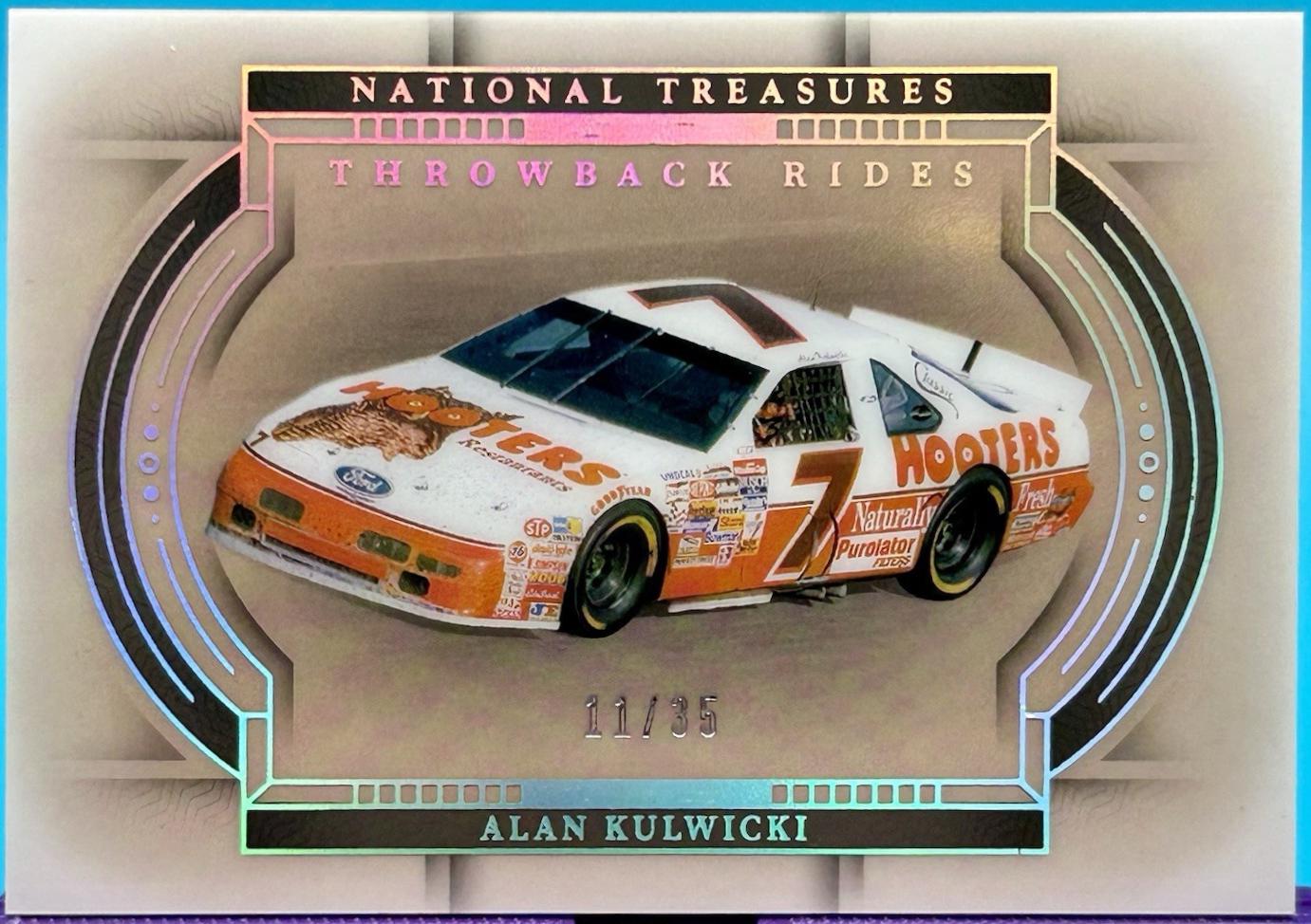Alan Kulwicki #2 Racing Cards 2024 Panini National Treasures NASCAR Throwback Rides