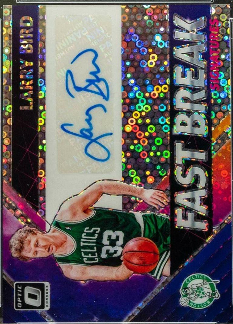 Larry Bird #LBD 2018 Panini Donruss Optic Fast Break Signatures Basketball