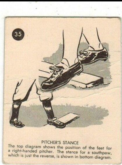 Pitchers Stance #35 Baseball Cards 1952 Parkhurst Frostade