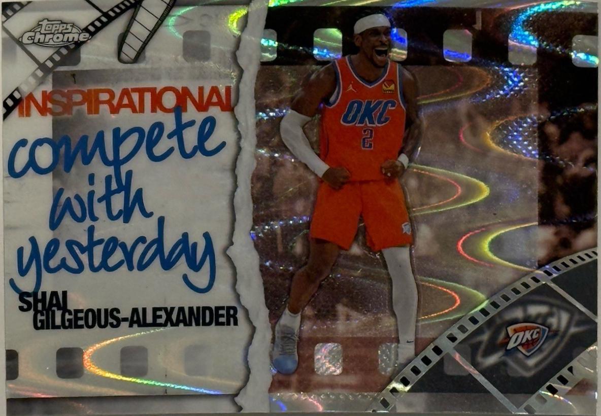 2025 Topps Chrome Inspirational Shai Gilgeous-Alexander [RayWave Refractor] #IP-11 card