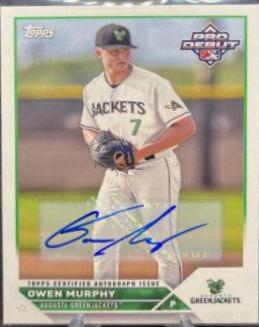 OWEN MURPHY TOPPS 2023 自筆サイン auto /49シリ OWEN MURPHY TOPPS 2023 自筆サイン auto /49シリ