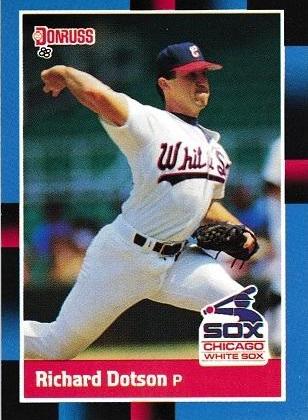 Richard Dotson #124 Baseball Cards 1988 Donruss