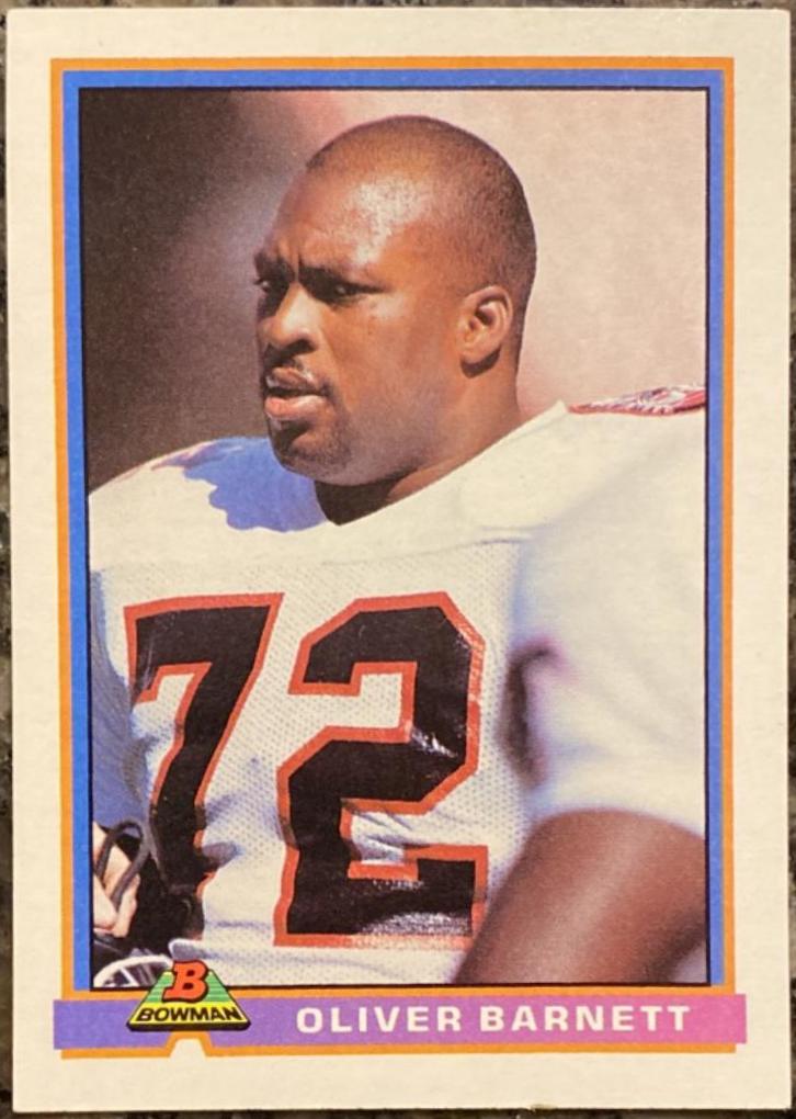Oliver Barnett #23 Football Cards 1991 Bowman
