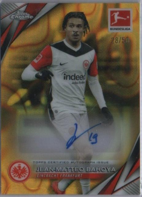 Jean-Matteo Bahoya #BA-JMB 2024 Topps Chrome Bundesliga Autograph Soccer