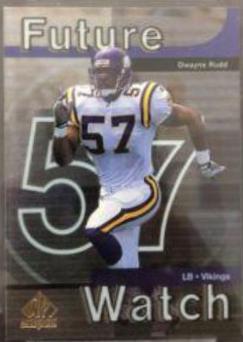 Dwayne Rudd #16 Football Cards 1997 SP Authentic