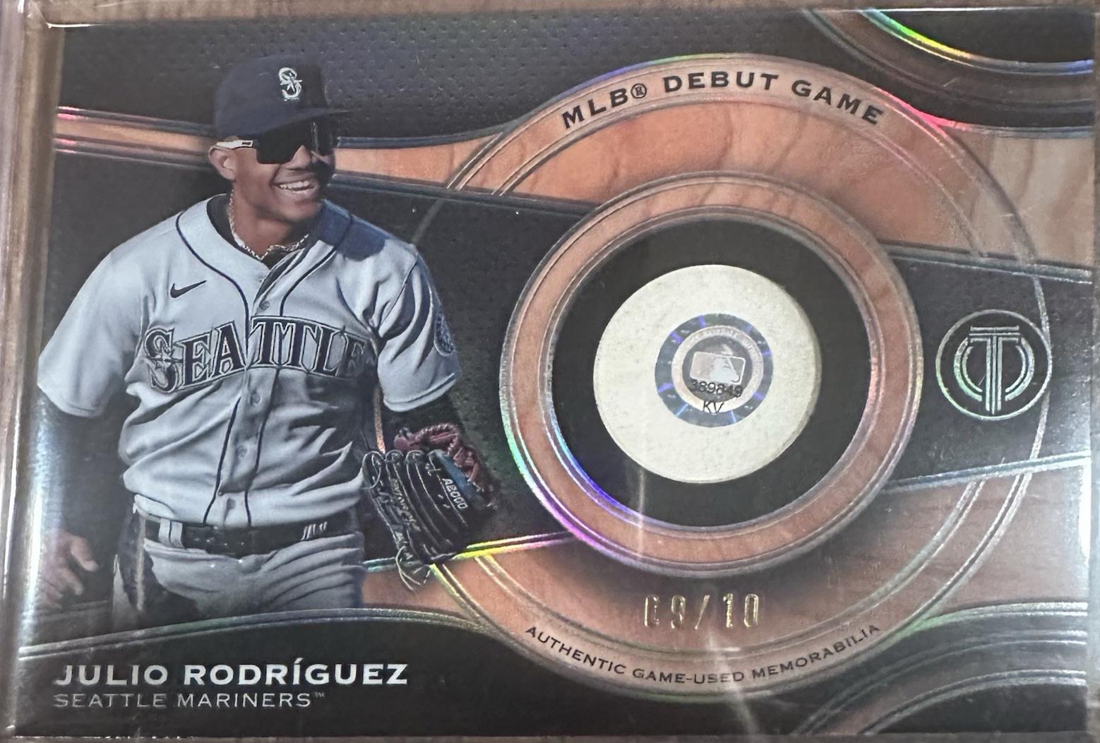 Julio Rodriguez #MRB-JROD Baseball Cards 2025 Topps Tribute Milestone Relic