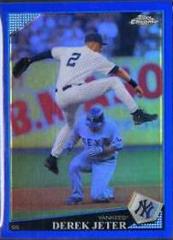 Derek Jeter [Blue Refractor] #98 Baseball Cards 2009 Topps Chrome Prices