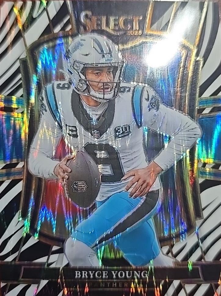 2025 Panini Select Bryce Young [Zebra Prizm] #145 card