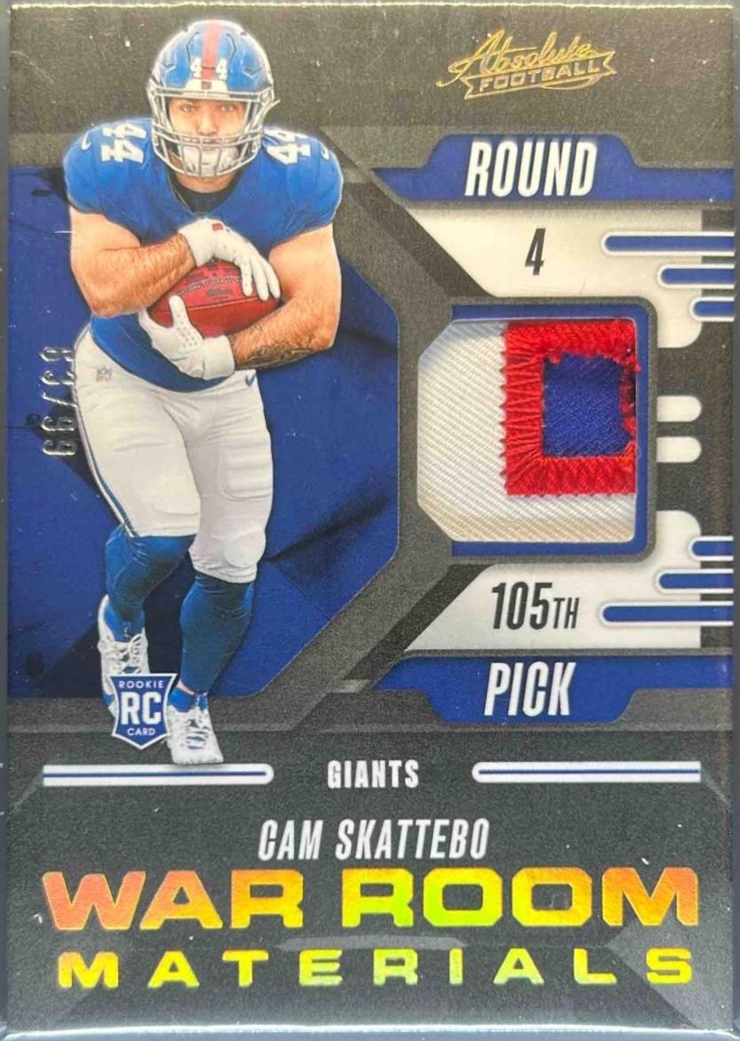 Cam Skattebo [Gold] #WRM-CSO Prices | 2025 Panini Absolute War Room ...