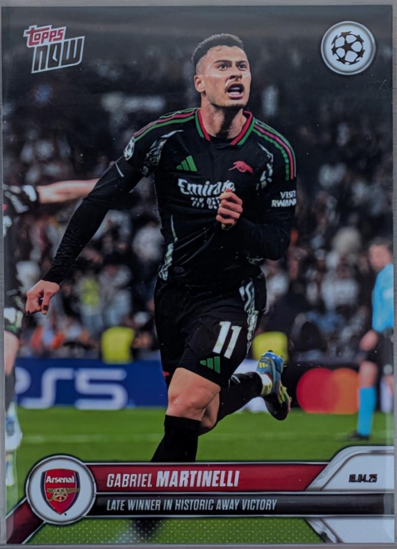Gabriel Martinelli #144 2024 Topps Now Ucl Soccer