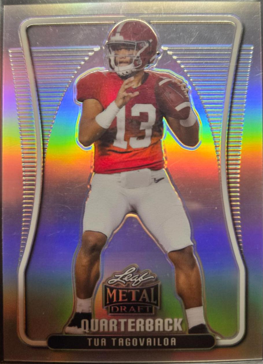 Tua Tagovailoa #QB-02 Football Cards 2020 Leaf Metal Draft Quarterback Collection