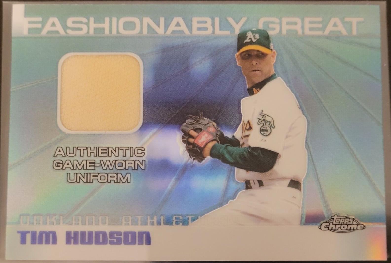 Tim Hudson #FGR-TH Baseball Cards 2004 Topps Chrome Fashionably Great Relics