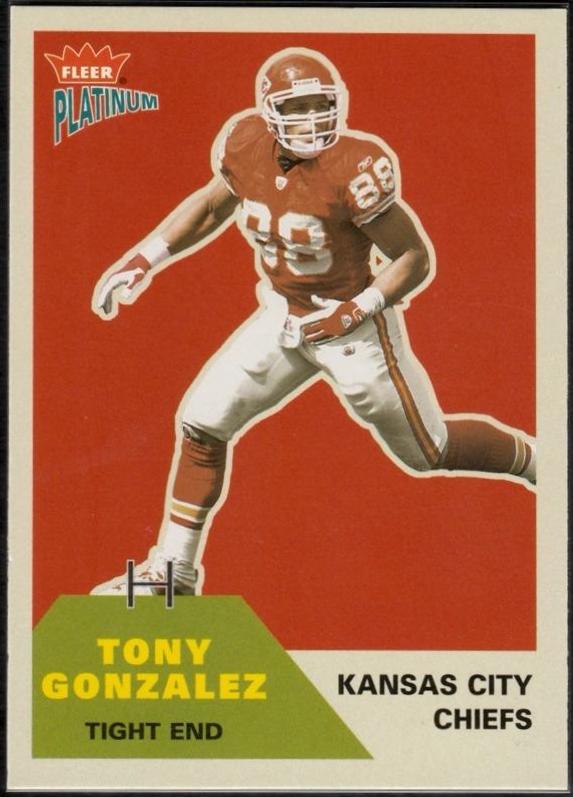 Tony Gonzalez #186 Football Cards 2002 Fleer Platinum