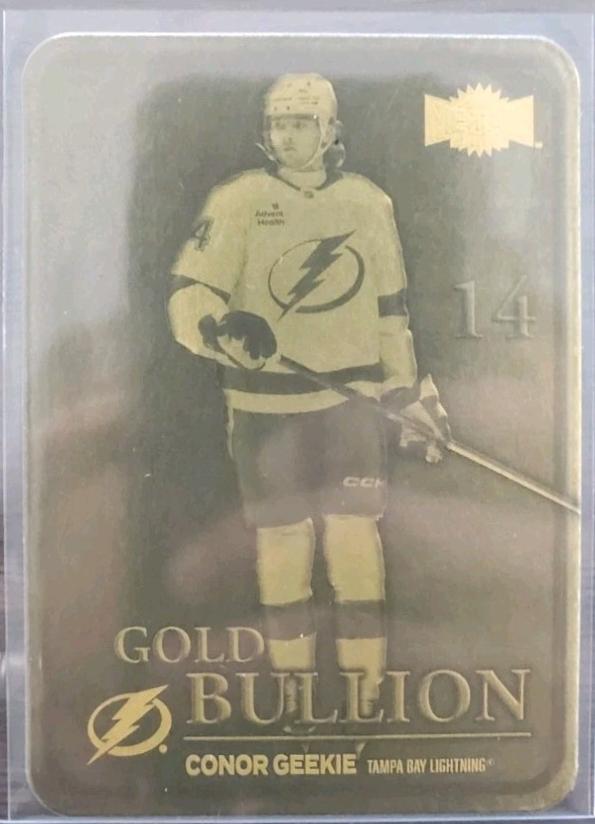Conor Geekie #GB-21 Hockey Cards 2024 SkyBox Metal Universe Gold Bullion