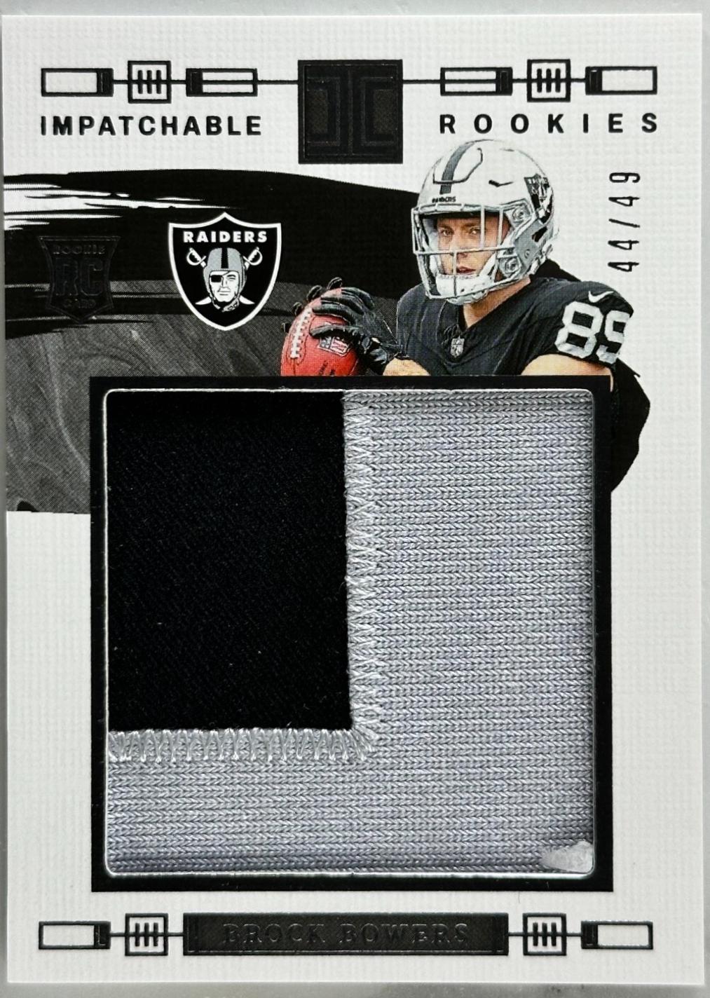 Brock Bowers #6 Football Cards 2024 Panini Impeccable ImPatchable Rookie