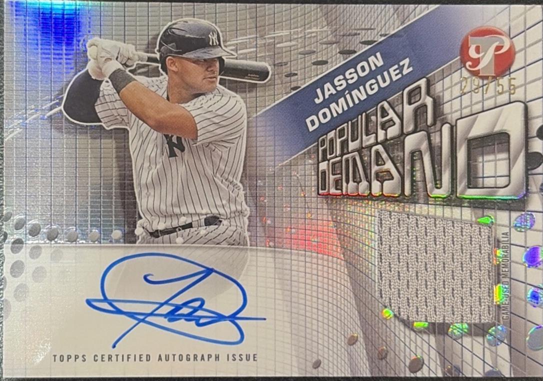 Jasson Dominguez #PPDAR-JD 2025 Topps Pristine Popular Demand Autograph Relic Baseball