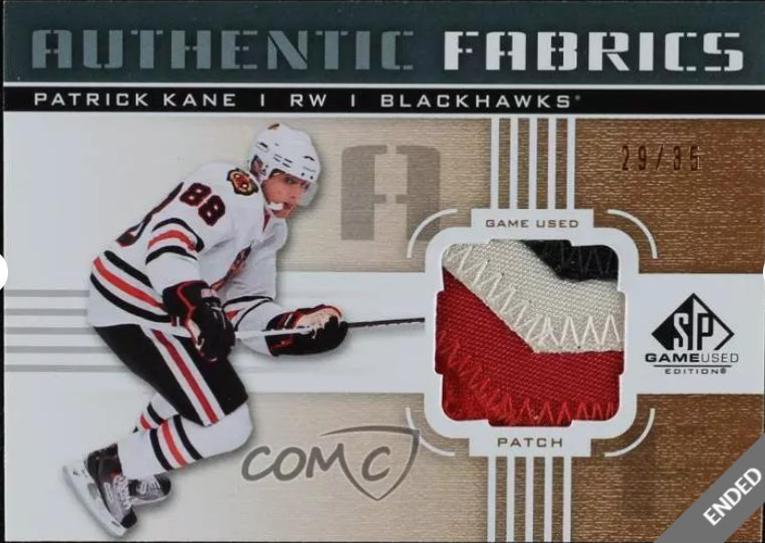 Patrick Kane #AF-PK Hockey Cards 2011 SP Game Used Authentic Fabrics