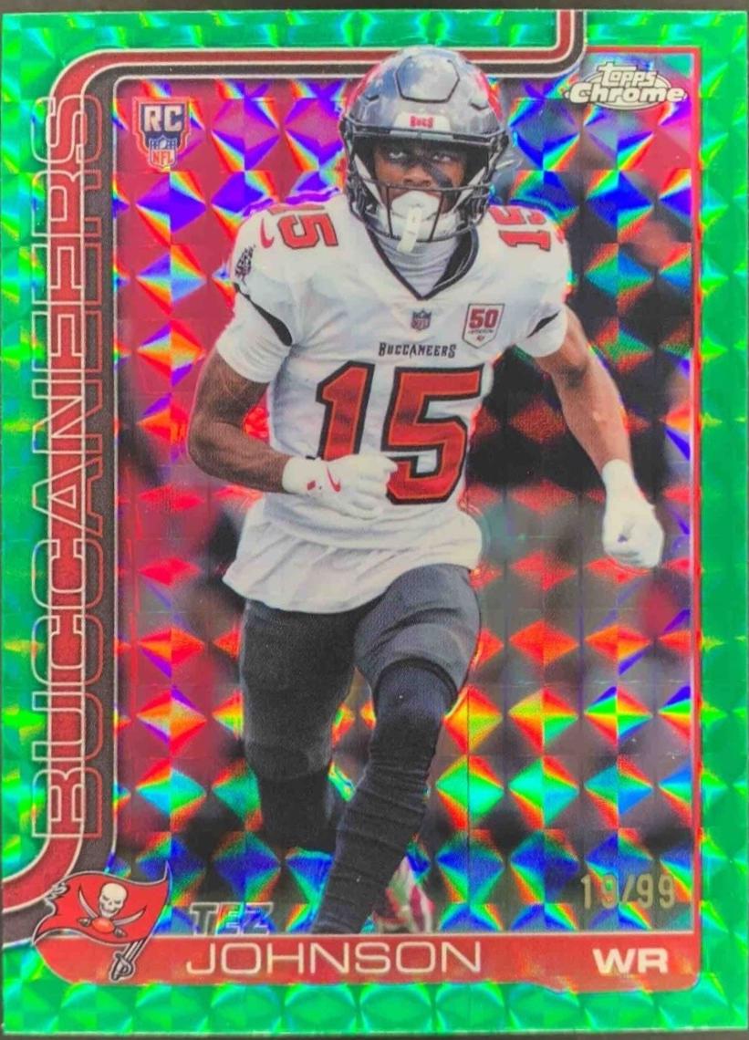 Tez Johnson [Green Geometric Refractor] #342 Prices | 2025 Topps