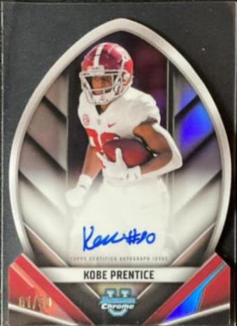 Kobe Prentice #FOFA-KP Football Cards 2023 Bowman Chrome University Future of Autographs