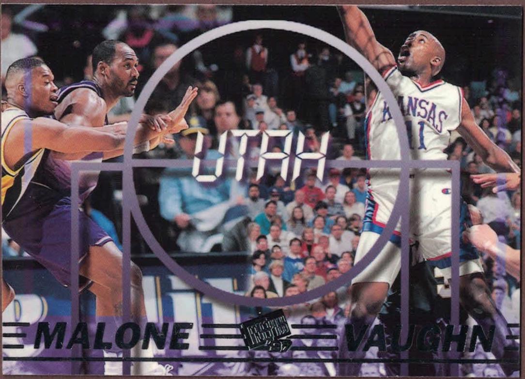 Jacque Vaughn / Karl Malone #40 Basketball Cards 1997 Press Pass Double Threat