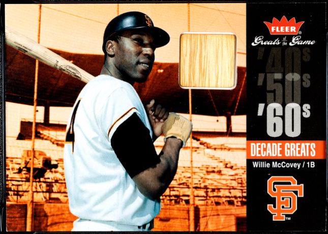Willie McCovey #DEC-WM Baseball Cards 2006 Fleer Greats Decade Memorabilia