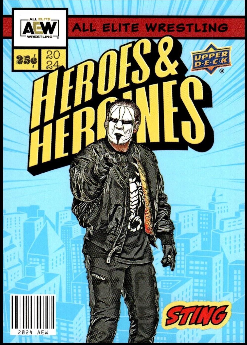 Sting #AHH-4 Wrestling Cards 2024 Upper Deck AEW Heroes and Heroines