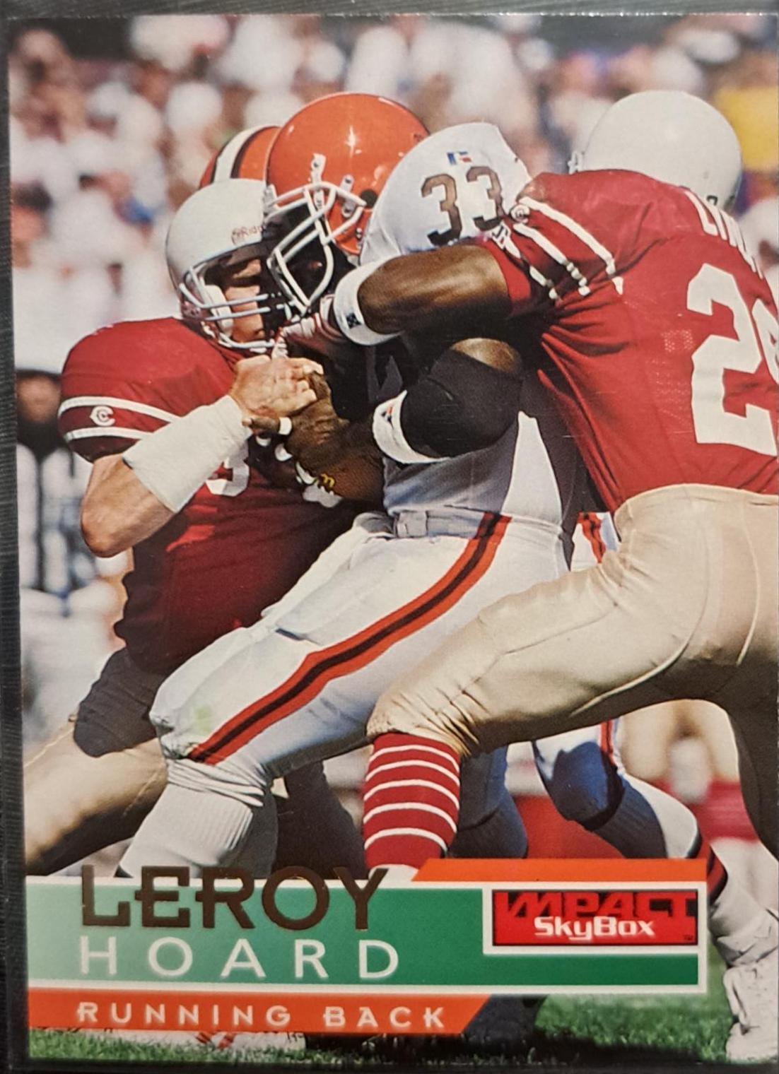 Leroy Hoard #30 Football Cards 1995 Skybox Impact