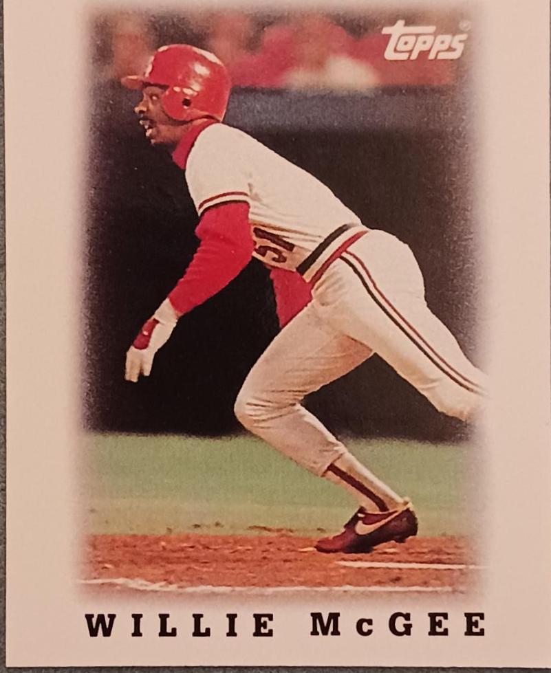 Willie McGee #71 Baseball Cards 1988 Topps Mini League Leaders