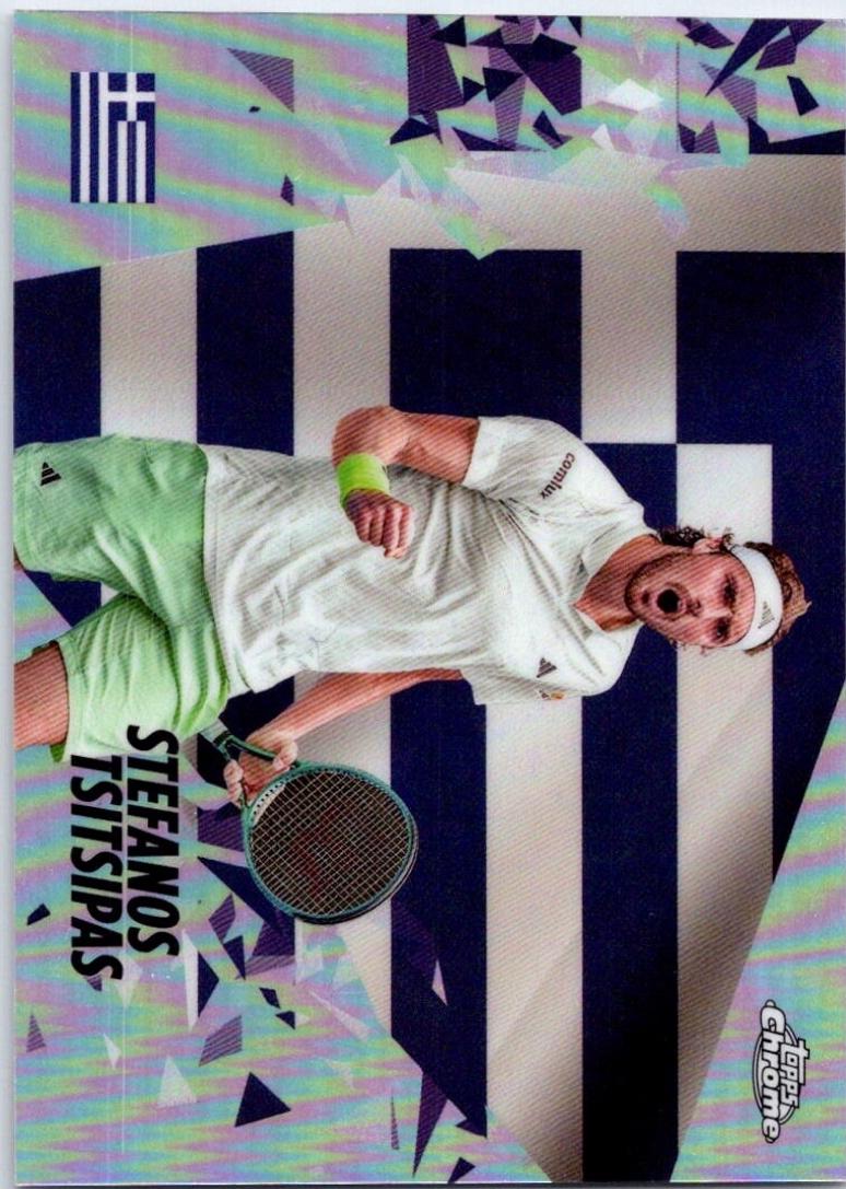Stefanos Tsitsipas #PPR-ST Tennis Cards 2024 Topps Chrome Patriotic Pride
