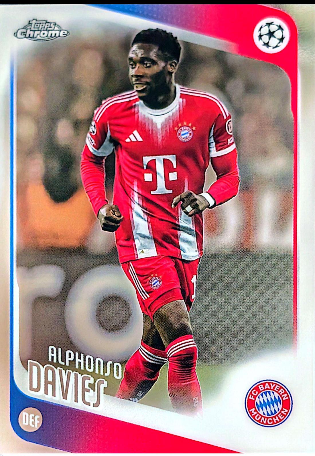 Alphonso Davies #90 2025 Topps Chrome UEFA