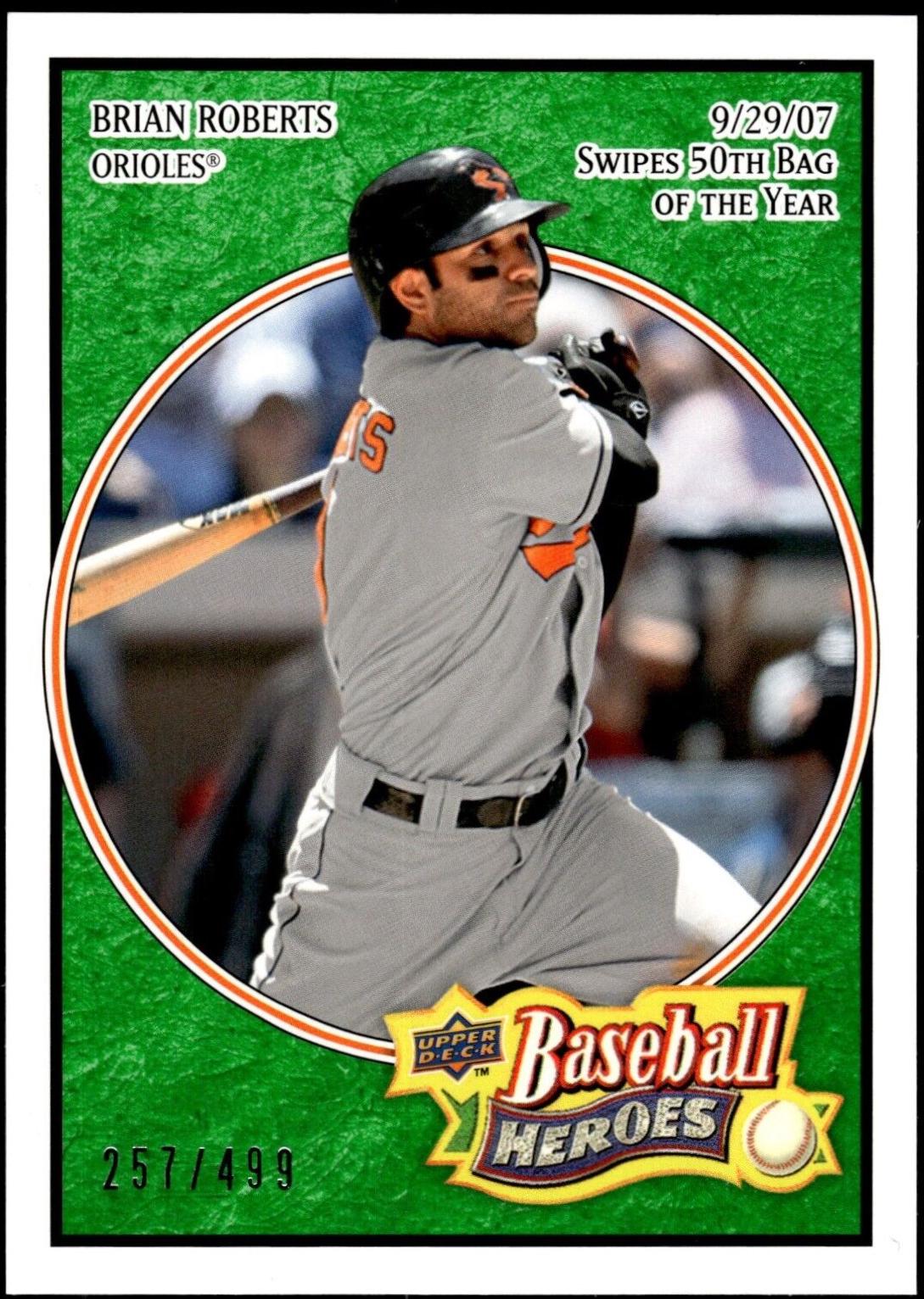 Brian Roberts #15 Baseball Cards 2008 Upper Deck Baseball Heroes