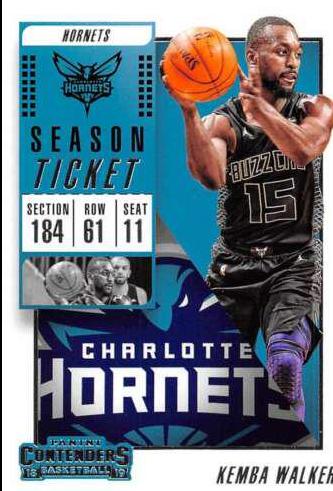 Kemba Walker #4 Basketball Cards 2018 Panini Contenders