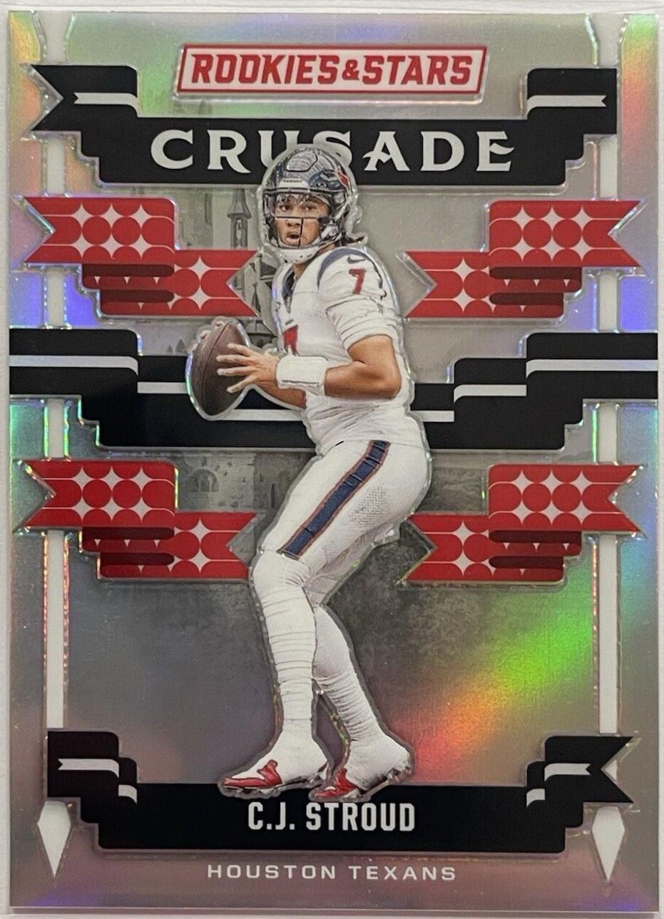 C.J. Stroud #CR-12 Football Cards 2023 Panini Rookies & Stars Crusade Silver