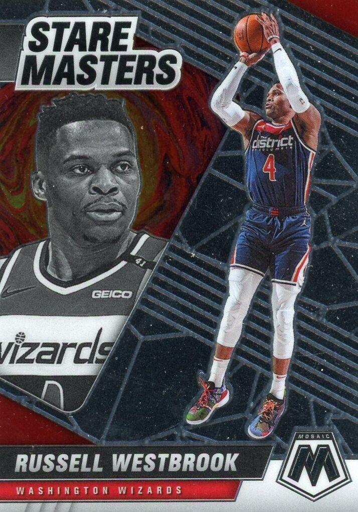 Russell Westbrook #2 Basketball Cards 2020 Panini Mosaic Stare Masters