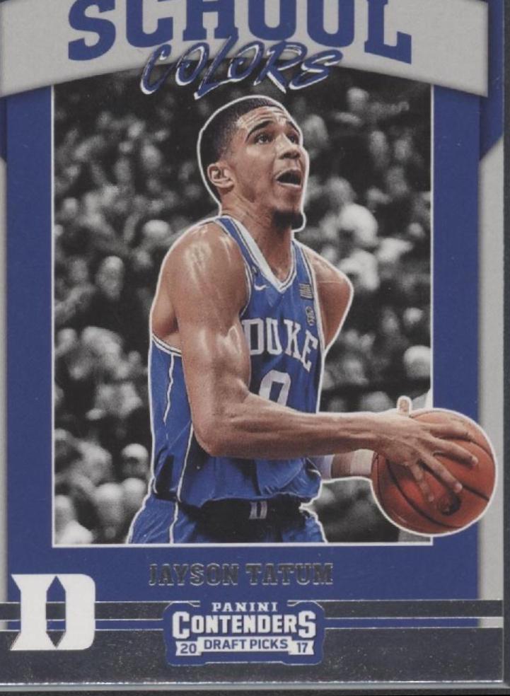 Jayson Tatum #5 Basketball Cards 2017 Panini Contenders Draft Picks School Colors