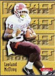 Leeland McElroy #1 Football Cards 1996 Skybox Impact Rookies