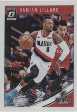 Damian Lillard #1 Basketball Cards 2018 Panini Donruss Optic