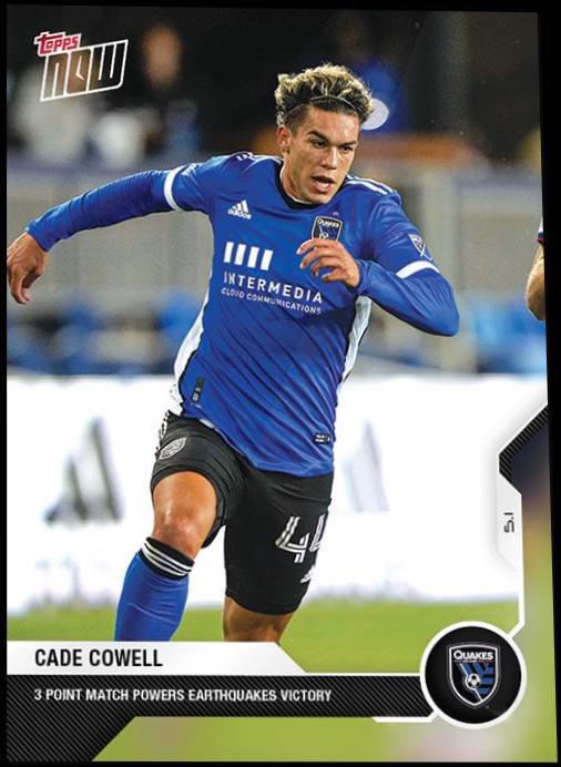 Cade Cowell #16 Soccer Cards 2021 Topps Now MLS