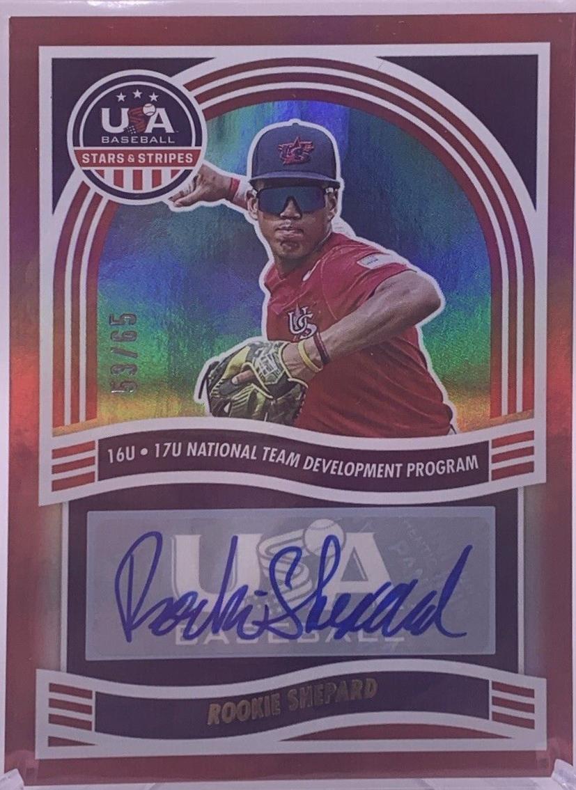 Rookie Shepard [Red] #NTS-RS Prices | 2024 Panini Stars & Stripes 16U ...