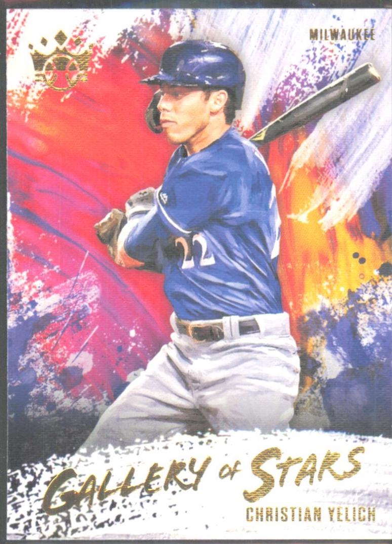 Christian Yelich #GOS-14 Baseball Cards 2020 Panini Diamond Kings Gallery of Stars