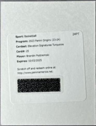 Brandin Podziemski [Turquoise] #ES-BPW