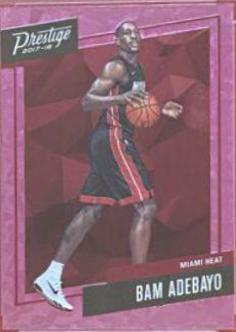 Bam Adebayo Pink #14 Basketball Cards 2017 Panini Prestige Micro Etch Rookies