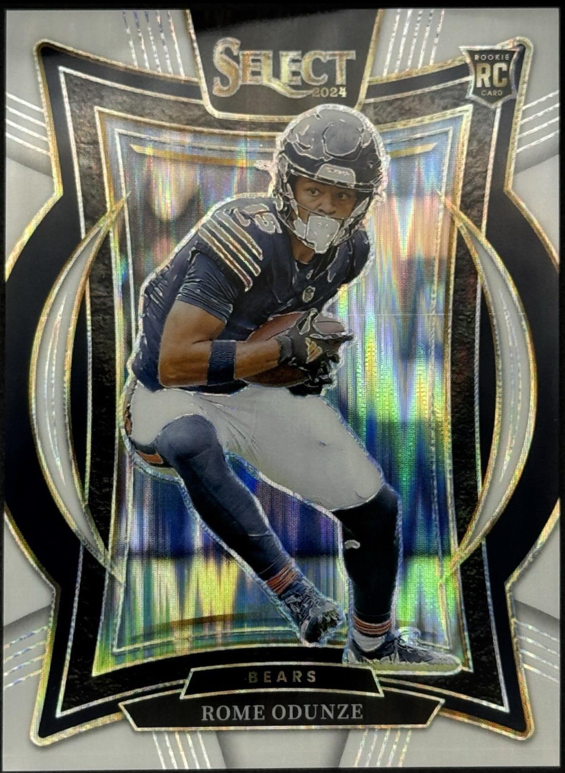 Rome Odunze [White Prizm Shock] #3 Prices | 2024 Panini Select