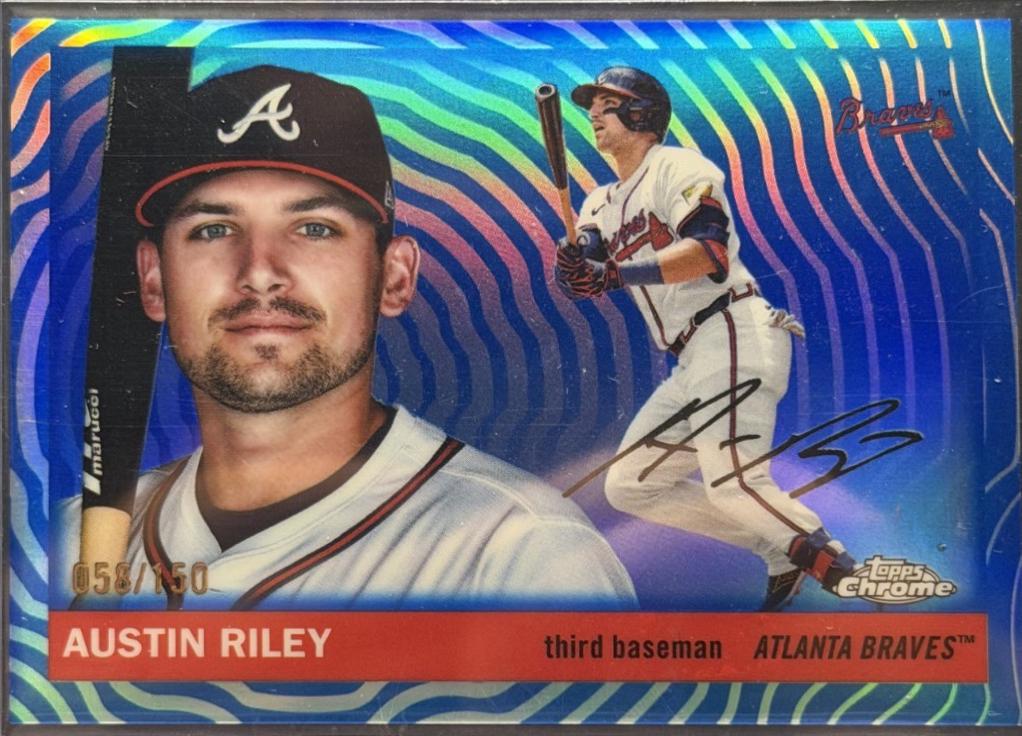 2025 Austin Riley [Blue Vibrations Refractor] #20